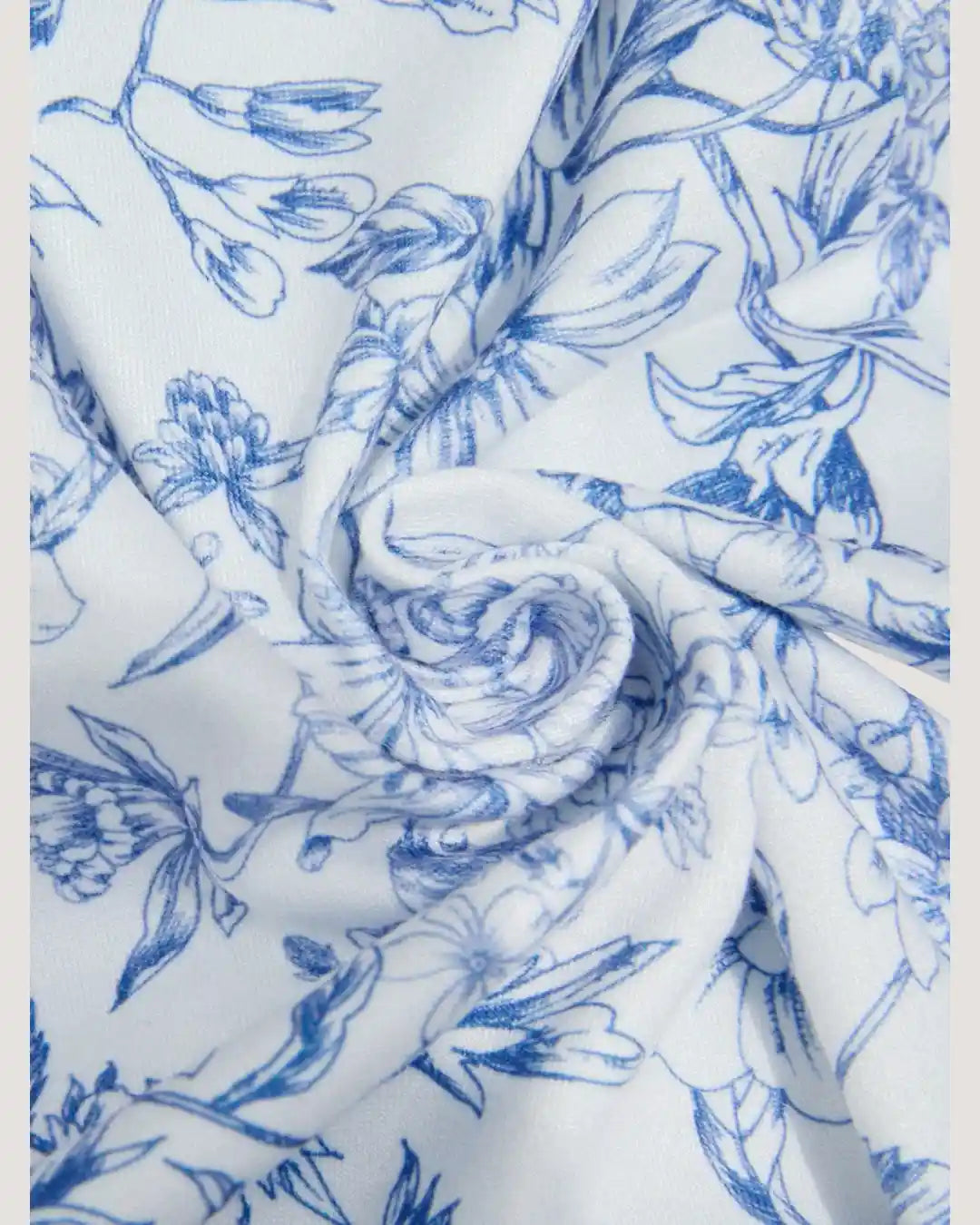 Blue Floral Maternity Midi Dress