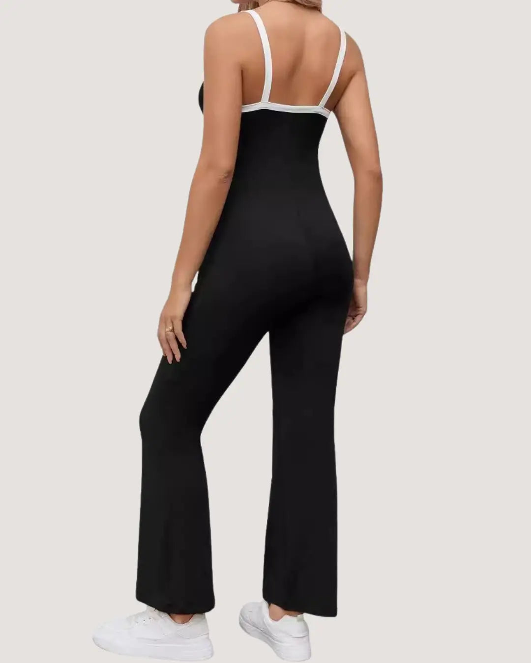 Black Maternity Jumpsuit with Flared Legs