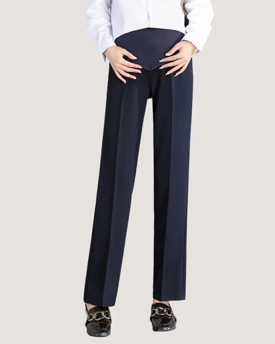Thick Navy Blue Maternity Formal Pants