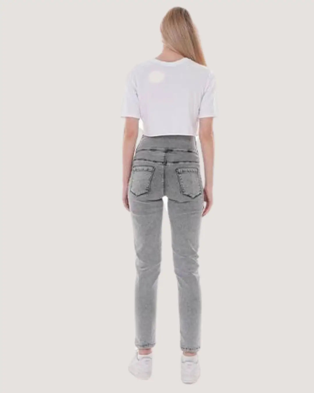 Gray Washed Skinny Maternity Jeans (clearance)