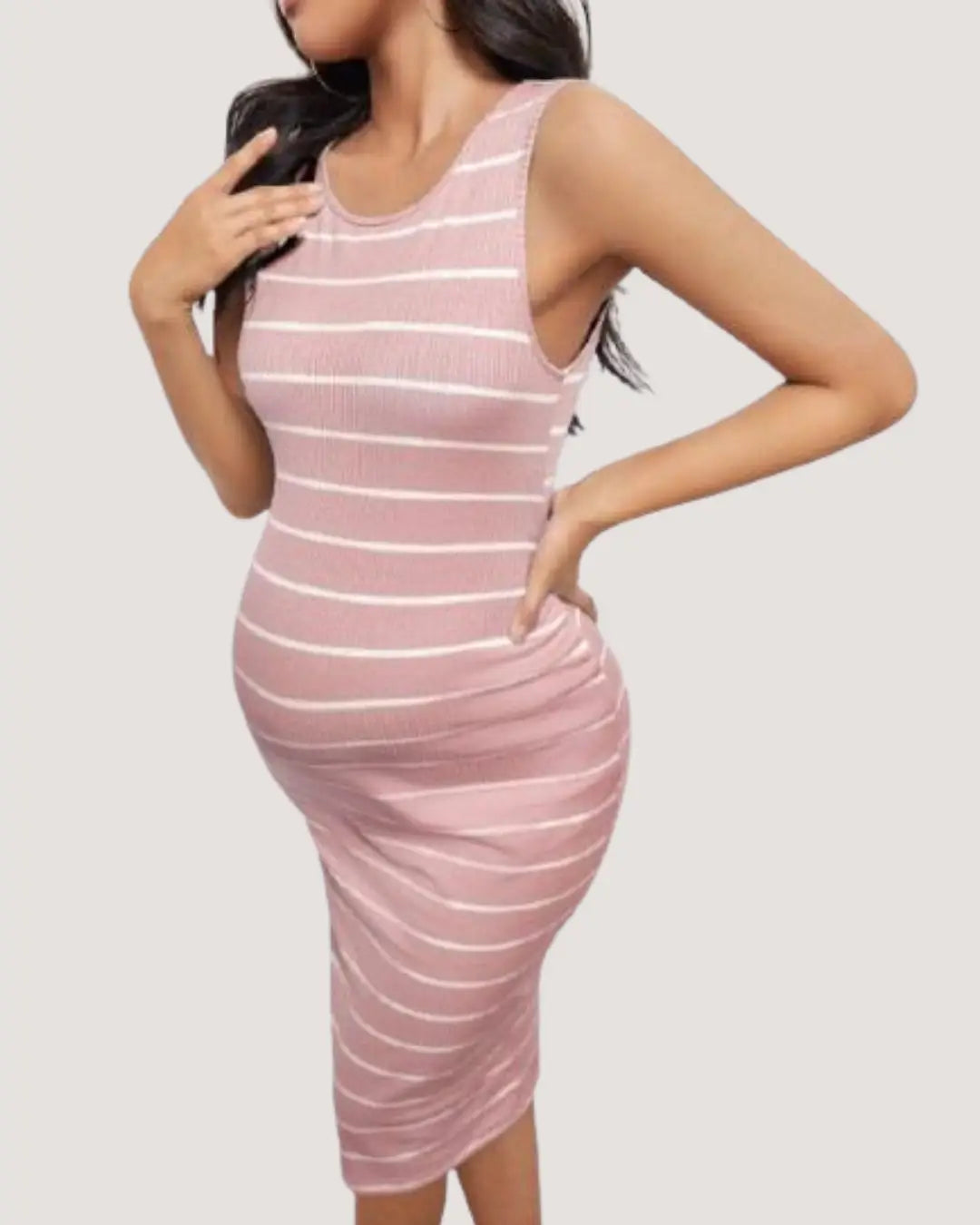 Classic Stripe Maternity Dress