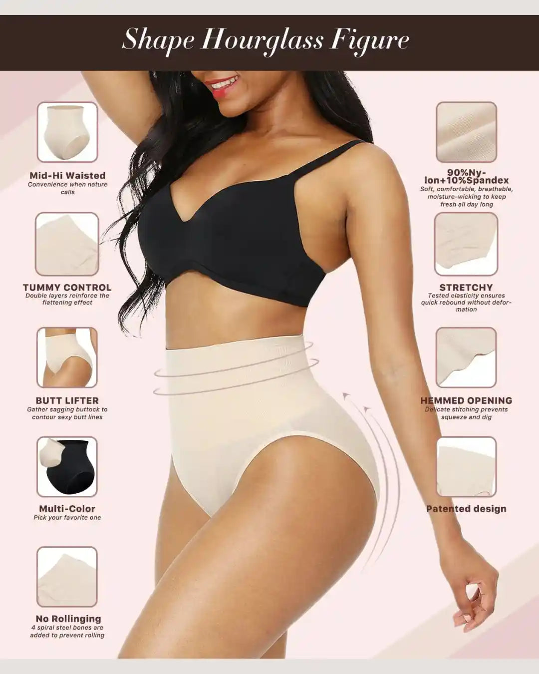 High Waist Medium Support Panty