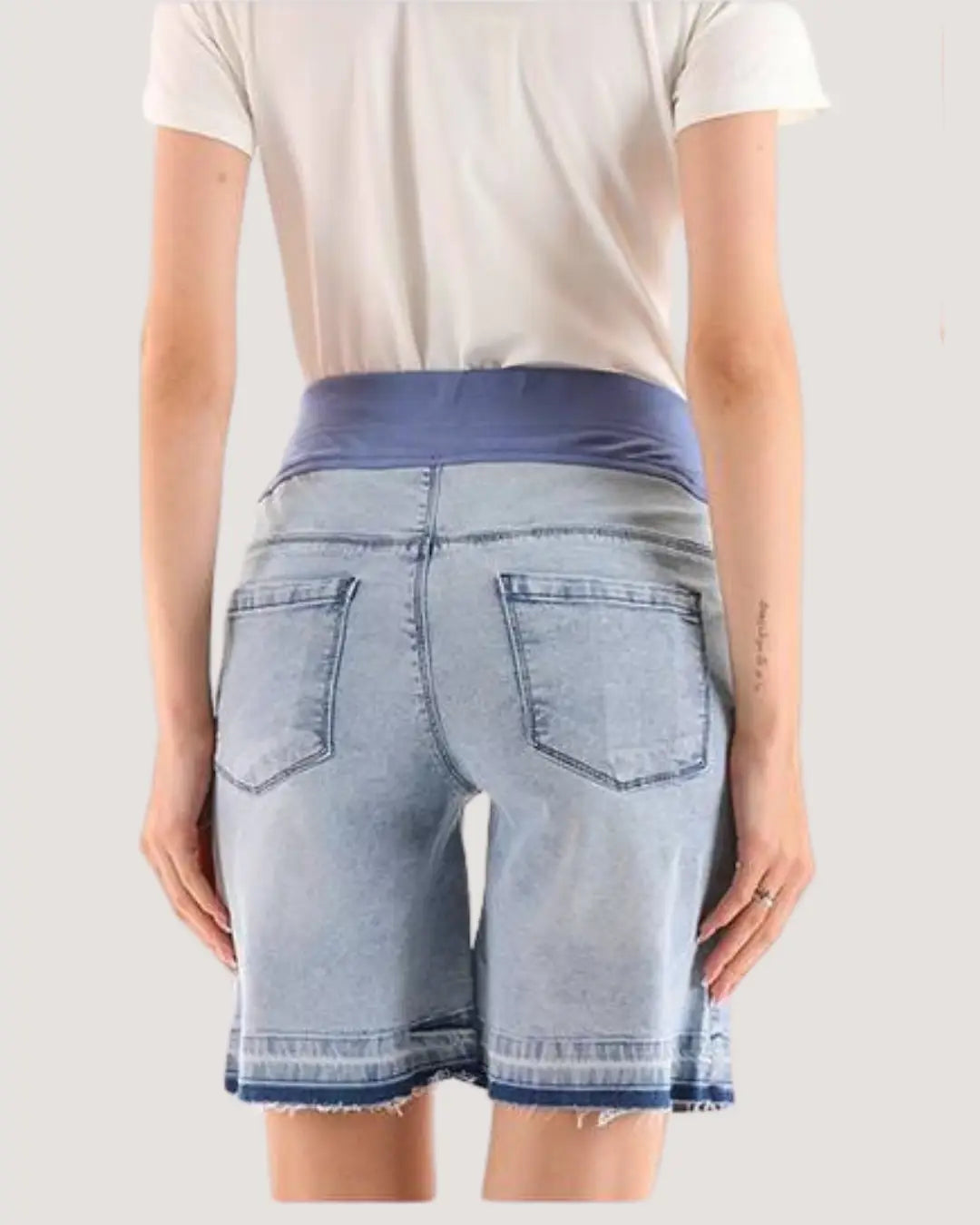Light Blue Maternity Denim Shorts