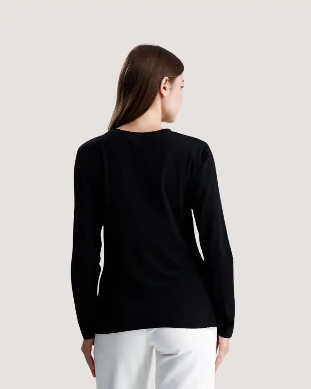 Basic Black Long-Sleeve Maternity Top