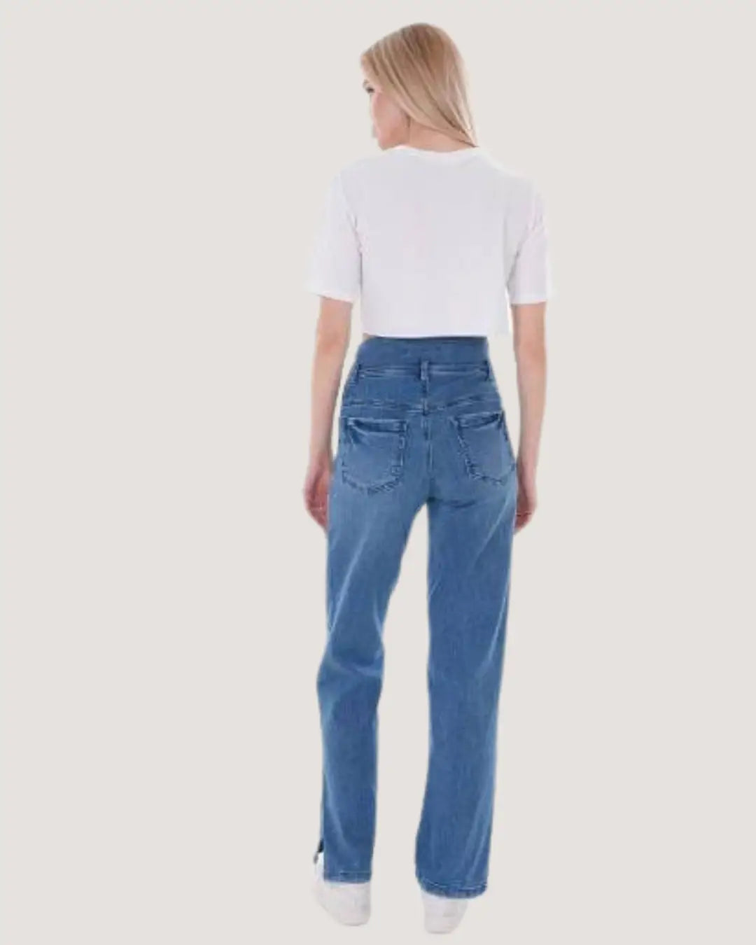 Blue Straight Cut Maternity Jeans