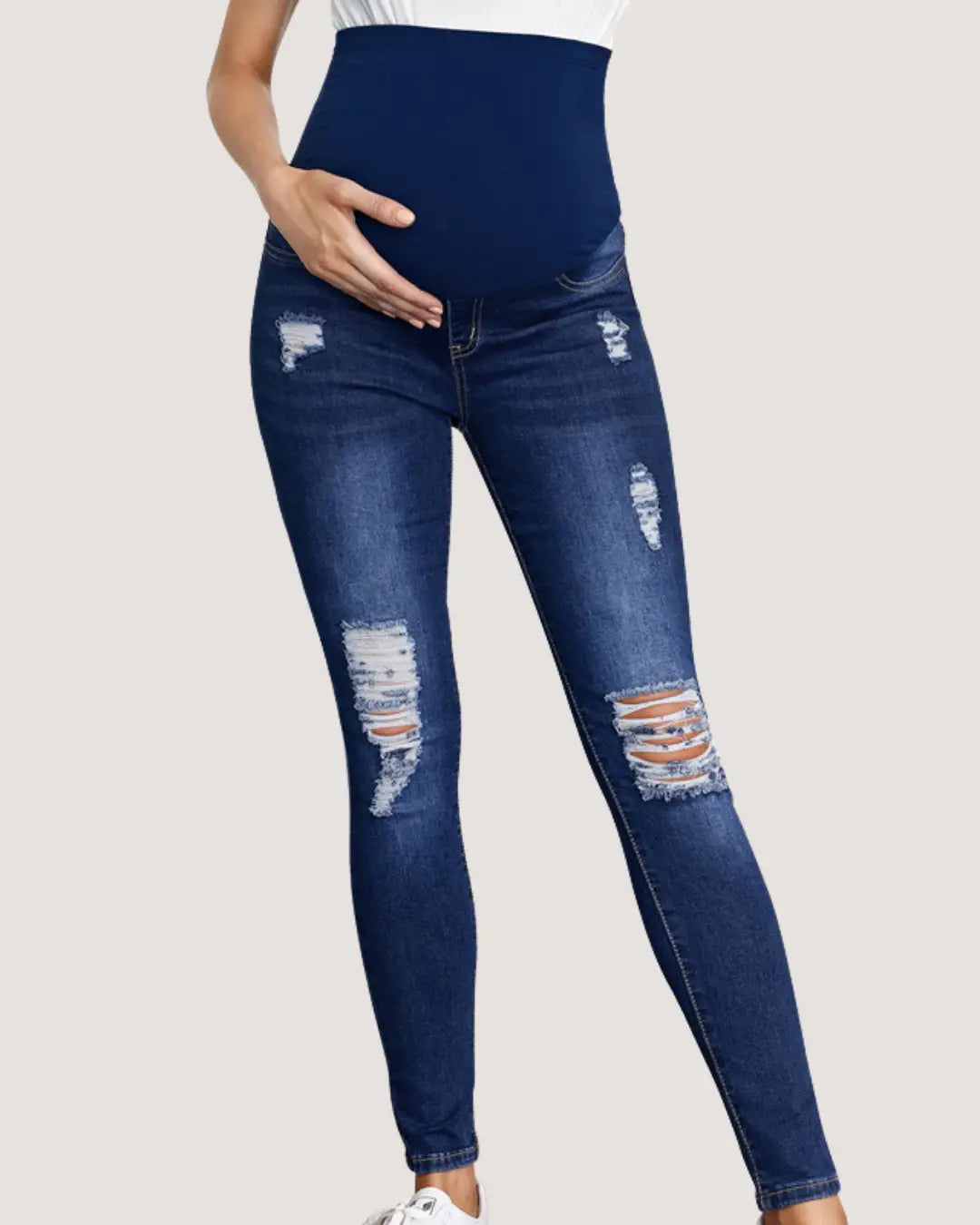 Ripped Maternity Skinny Jeans