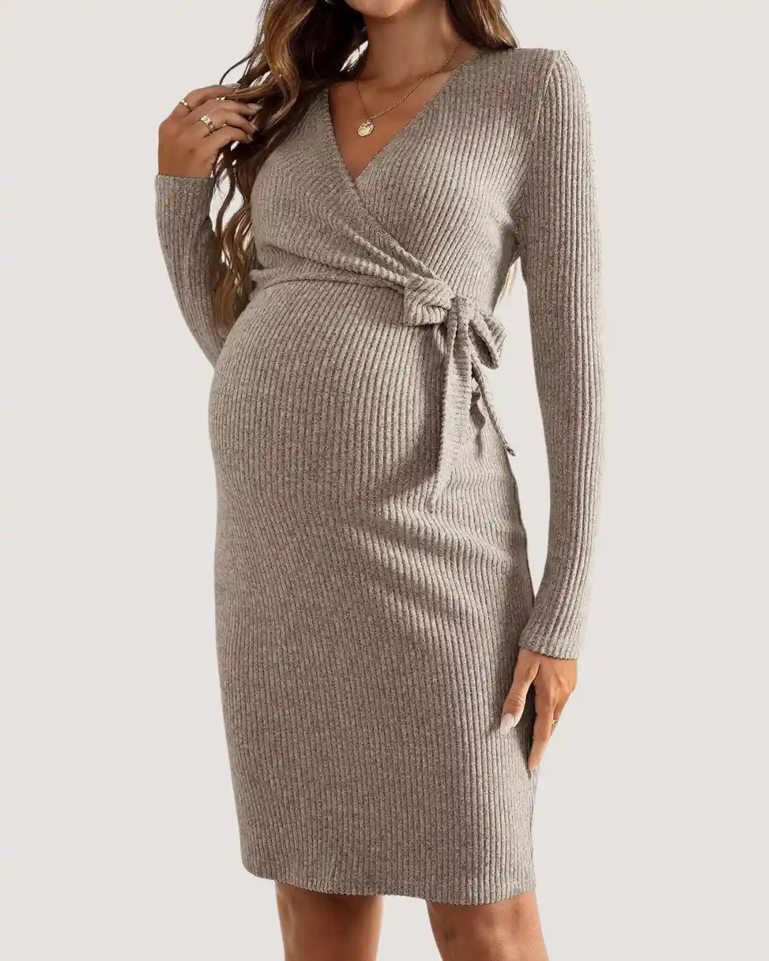 Ribbed Maternity Dress