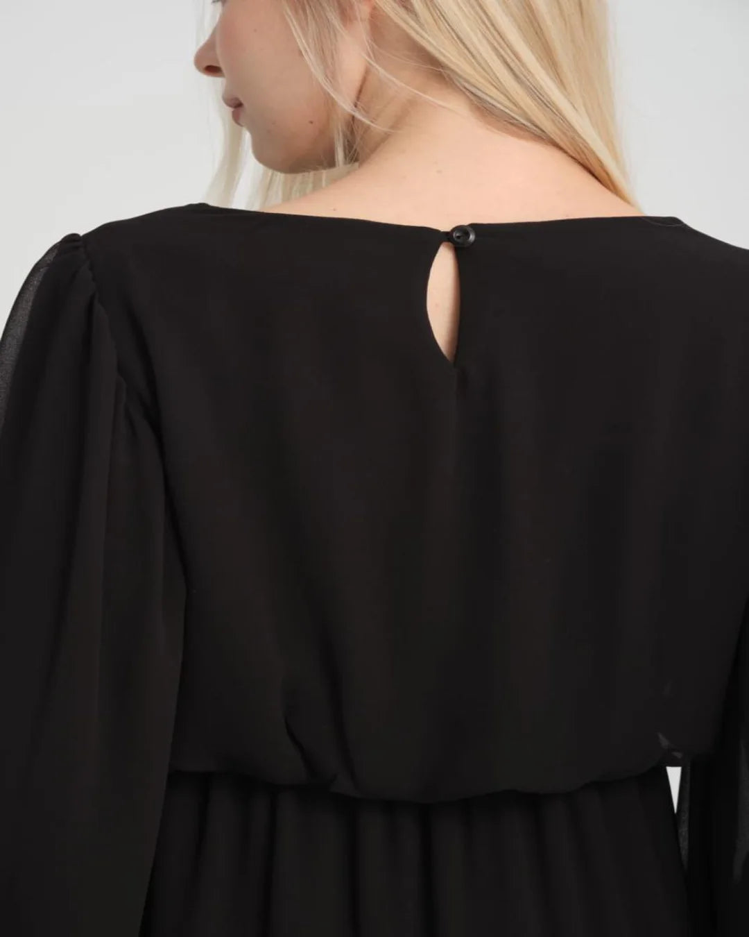 Black Chiffon Maternity Evening Dress (Clearance)