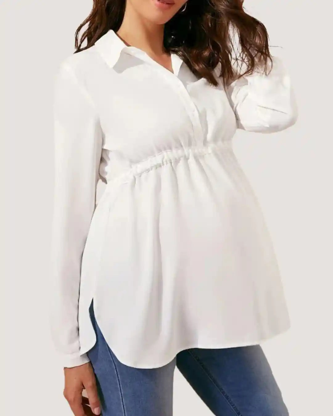 Maternity Button-Up Blouse