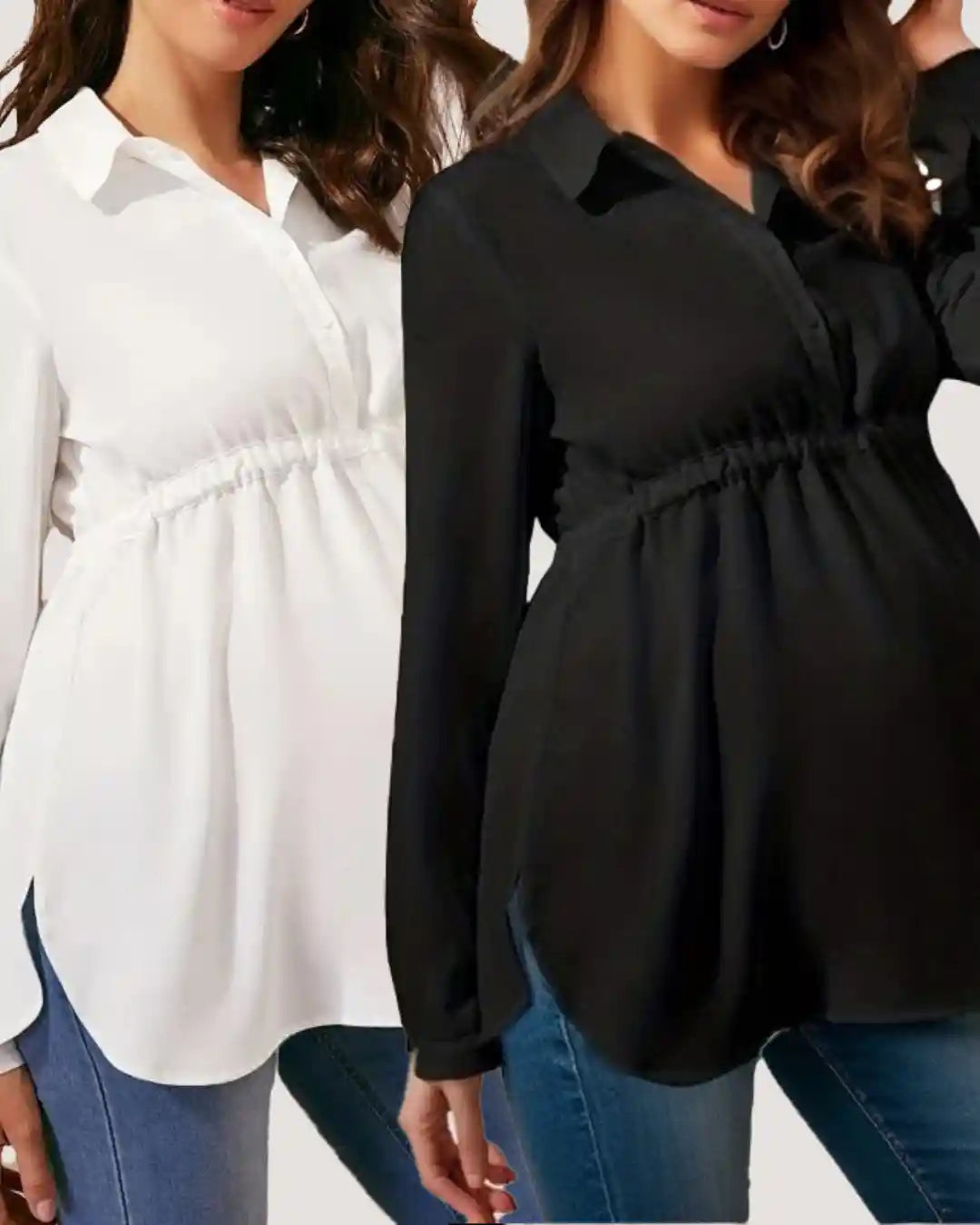 Maternity Button-Up Blouse