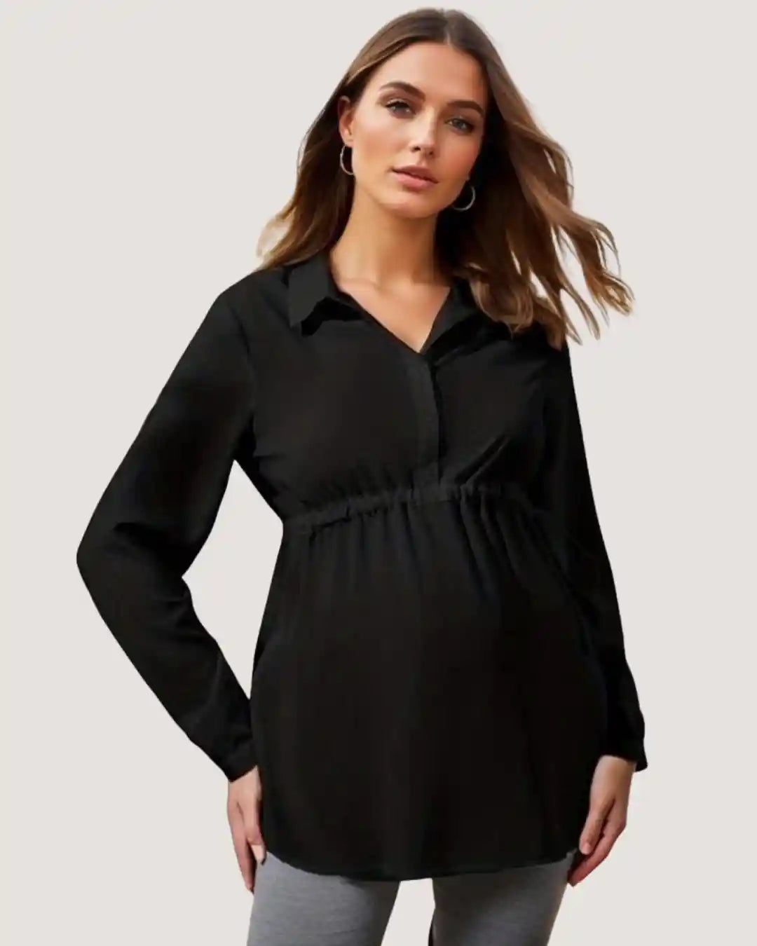Maternity Button-Up Blouse