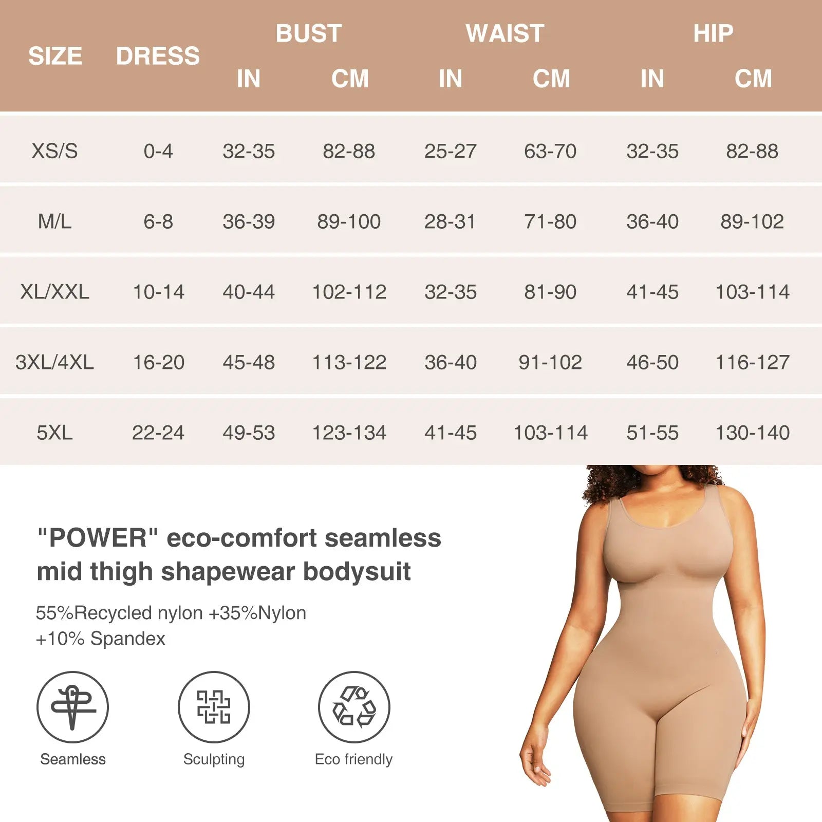 Eco-friendly Seamless Jumpsuit Shapewear