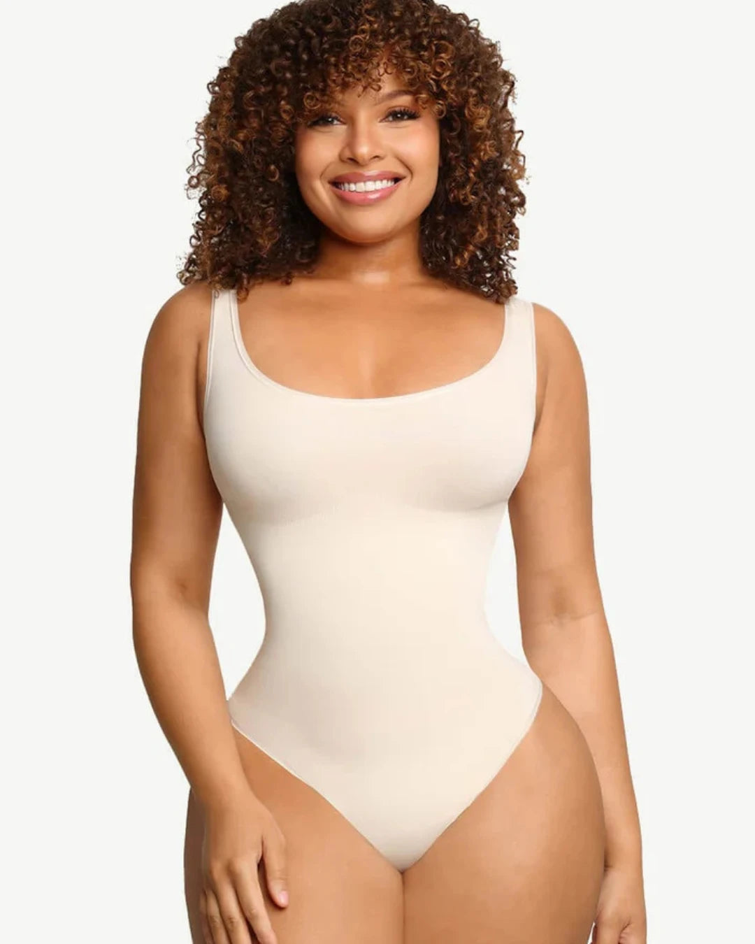 Eco-friendly Seamless Belly Control Thong Bodysuit