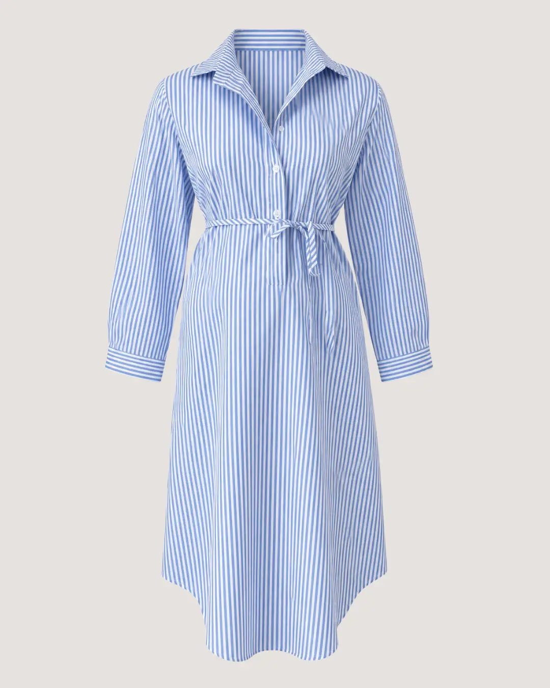 Blue striped Maternity Dress Shirt