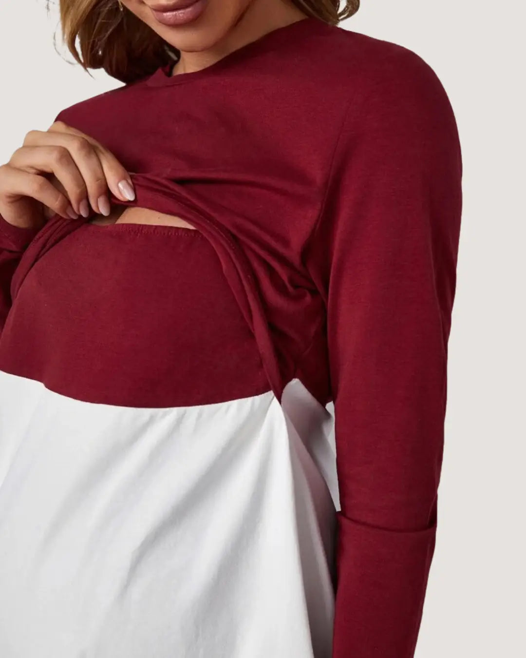 Two-Tone Maternity Top