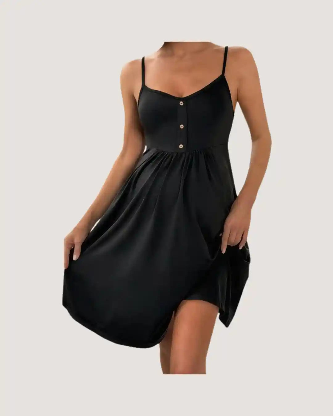 Classic Black Maternity Cami Dress