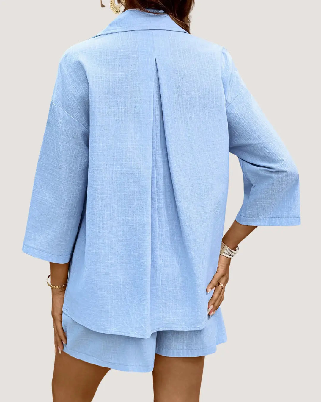 Light Blue Maternity Two-Piece Set