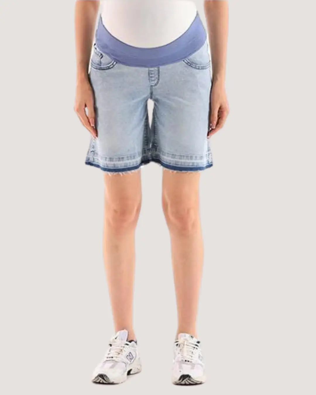 Light Blue Maternity Denim Shorts