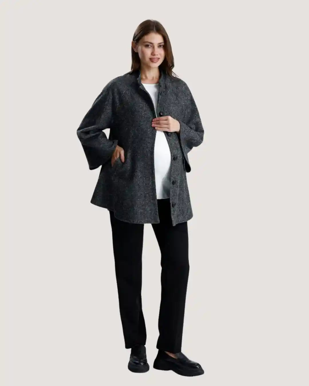 Maternity Wool-Blend Coat