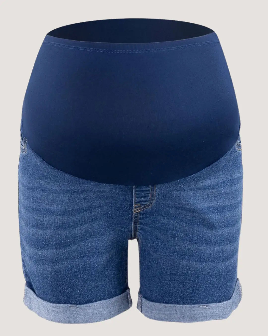 Blue Maternity Denim Shorts
