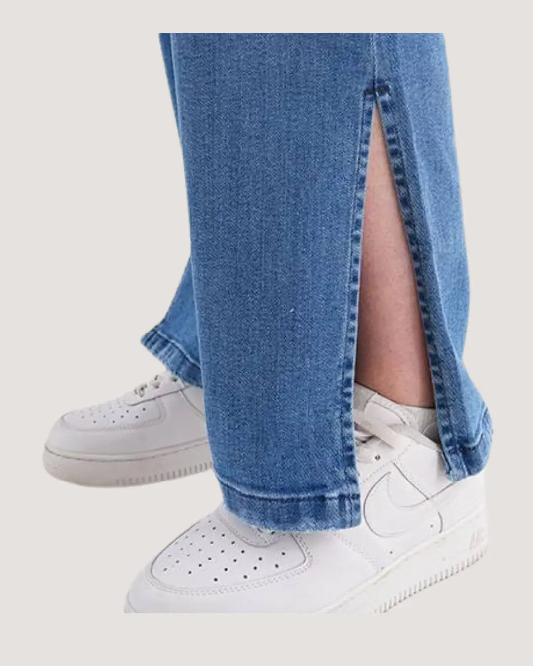 Blue Straight Cut Maternity Jeans