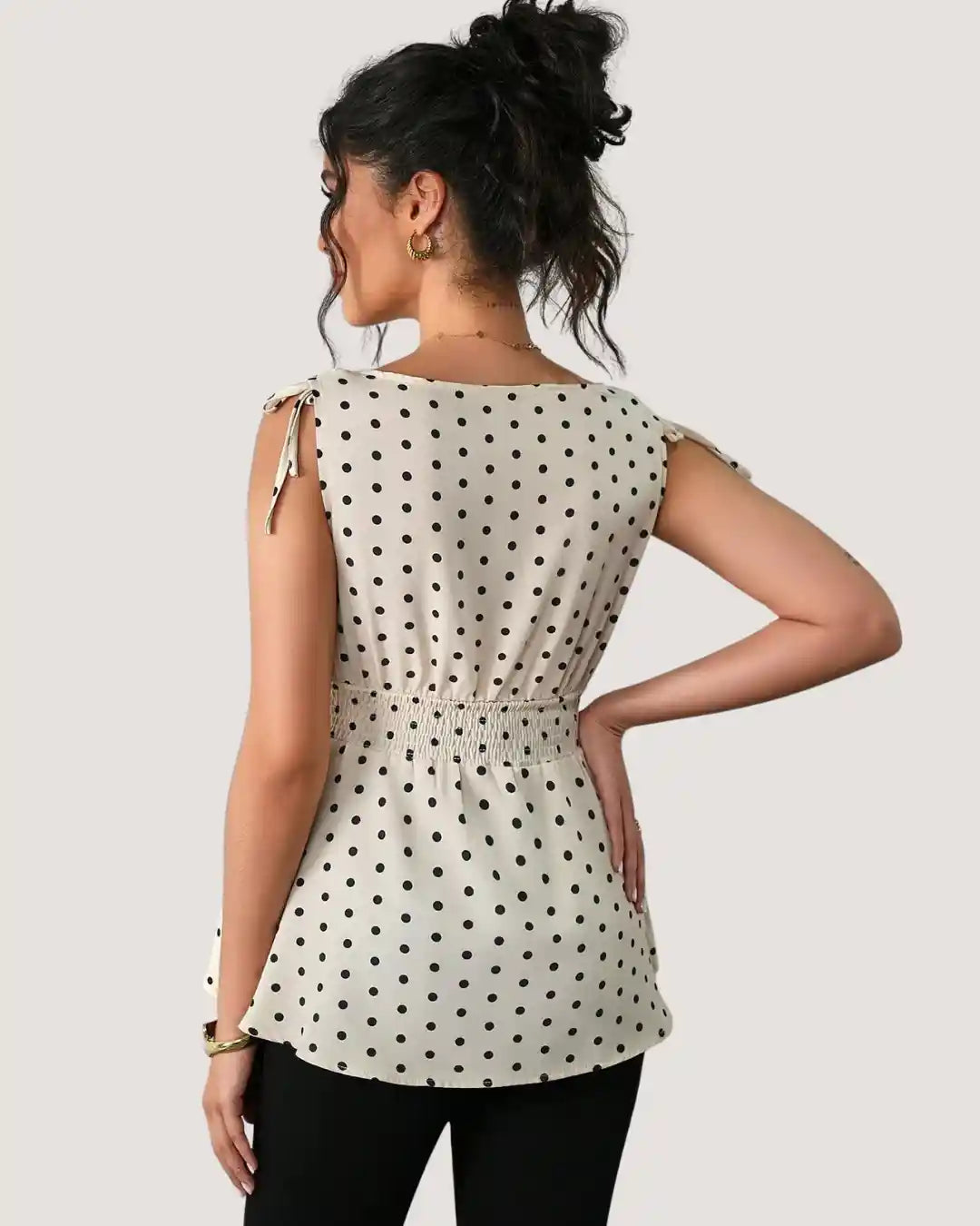 Polka Dot Maternity Blouse