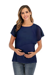 Navy Blue Maternity Nursing T-Shirt