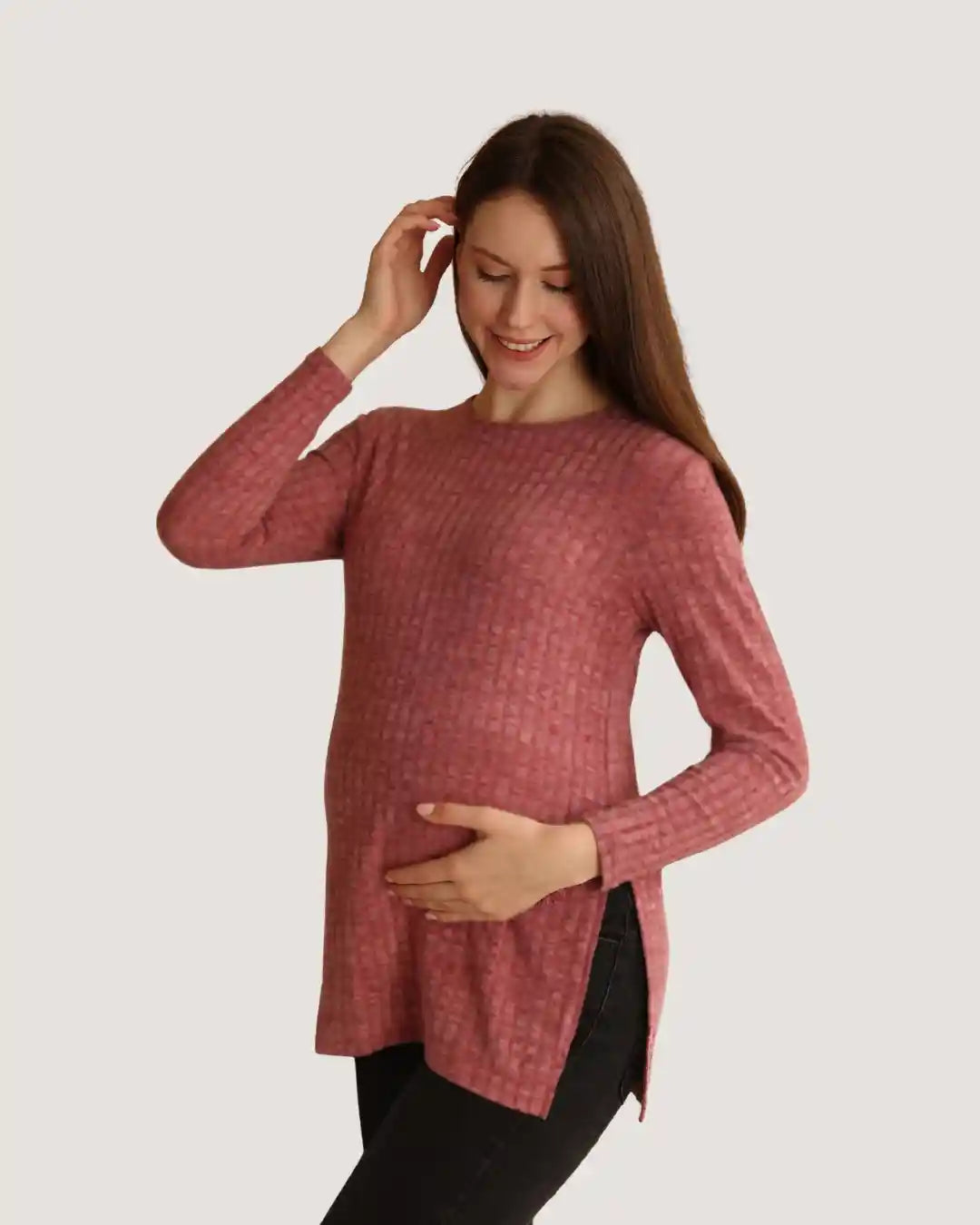 Ribbed Knit Maternity Top