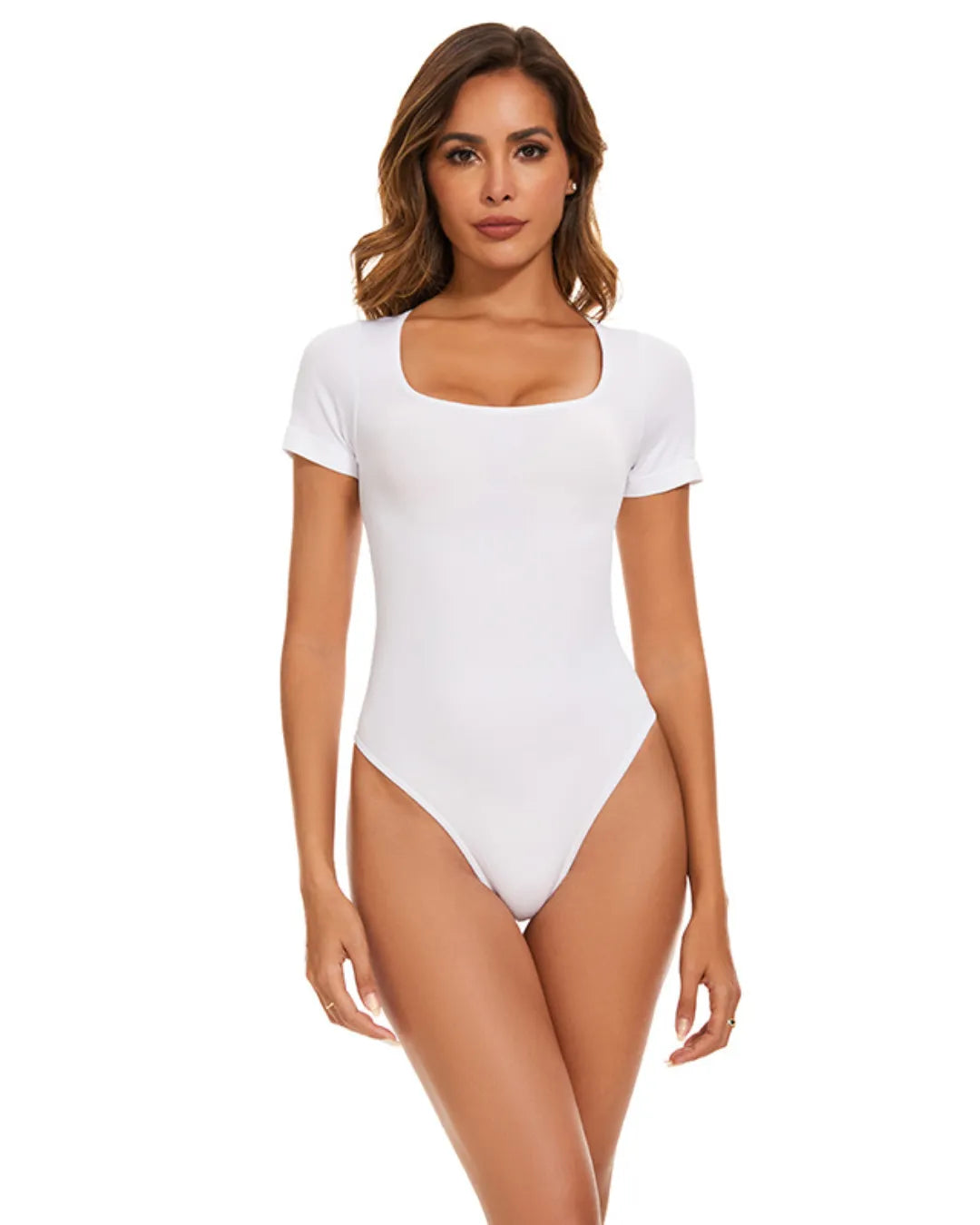 Short-Sleeved Thong Bodysuit