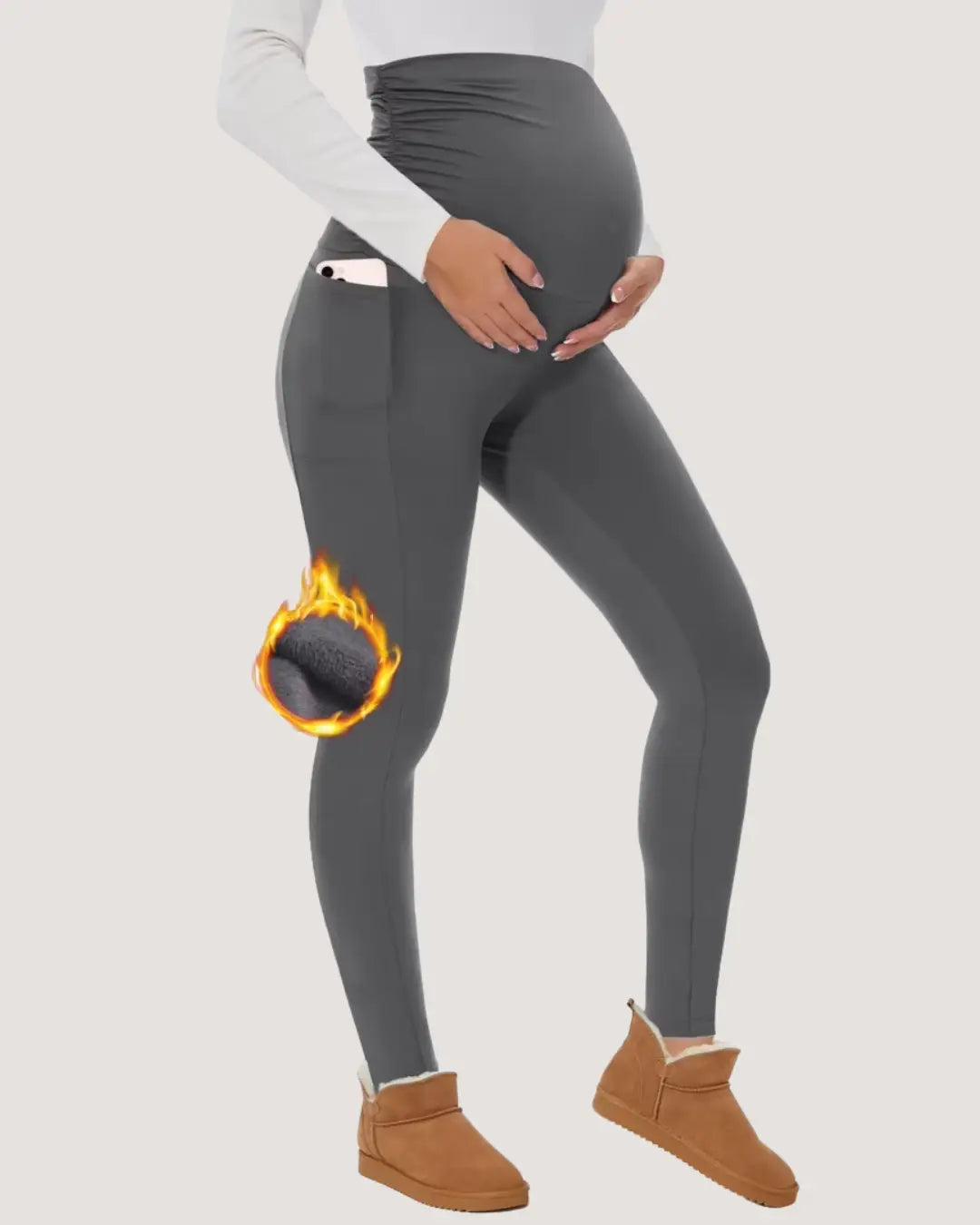 Maternity Winter Leggings with Pockets