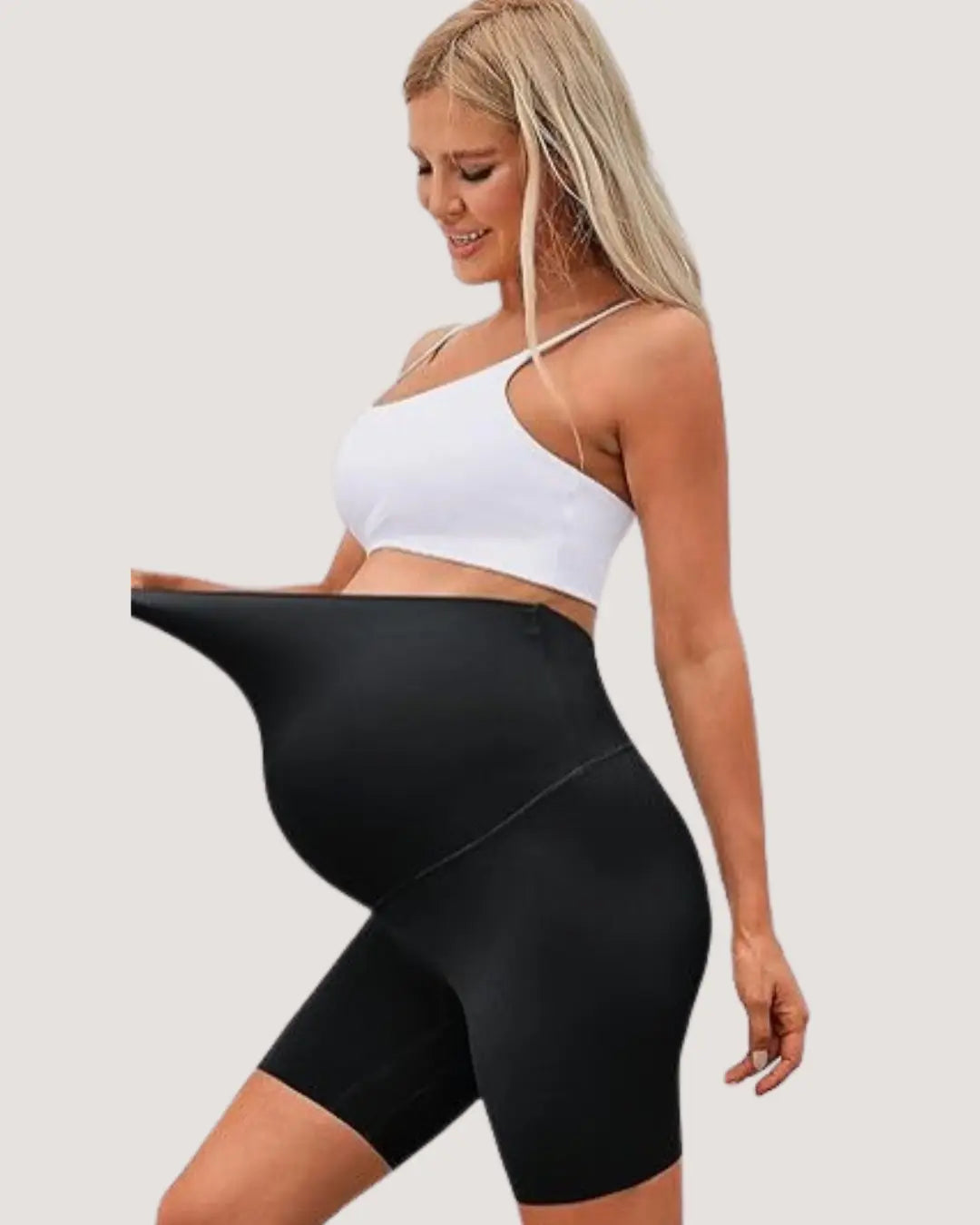 Black Seamless Maternity Shorts